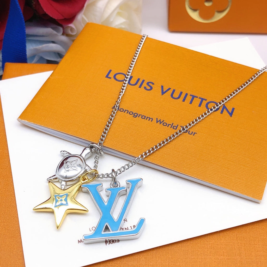 Louis Vuitton Turquoise Chain Necklace