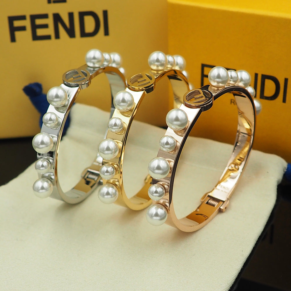 Fendi Pearl Bracelet - 18K Gold