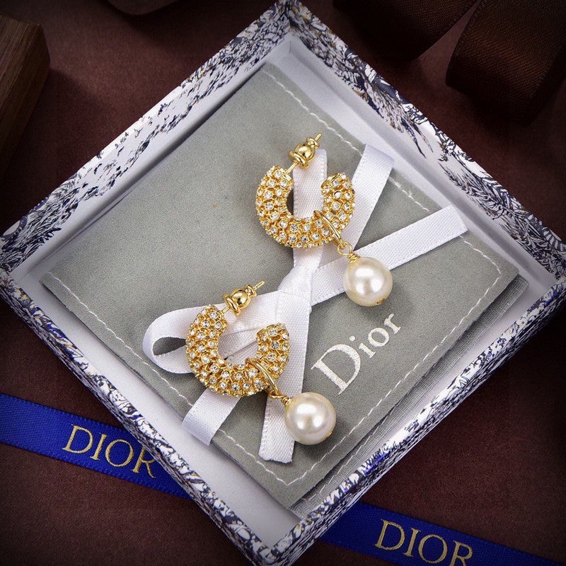 Dior Tribales Pave Diamond Earrings