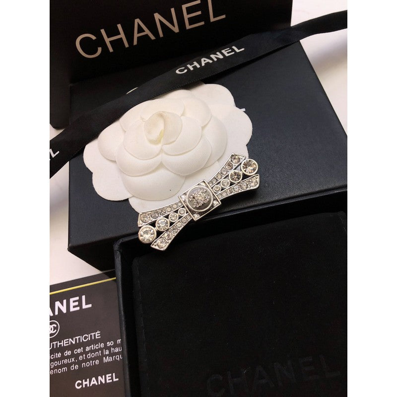 Chanel Bow Tie Diamond Brooch