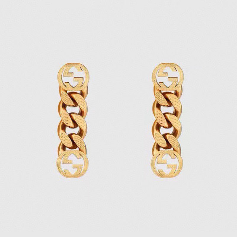 Gucci Double G Chain Earrings - 18K Yellow Gold