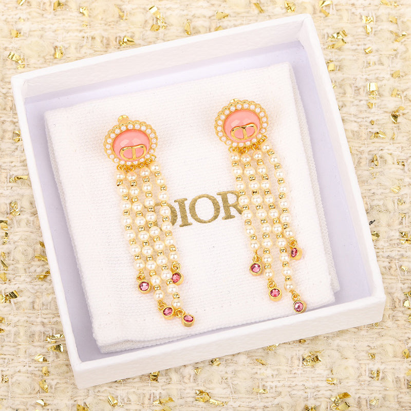 Dior Petit CD Tassel Earrings