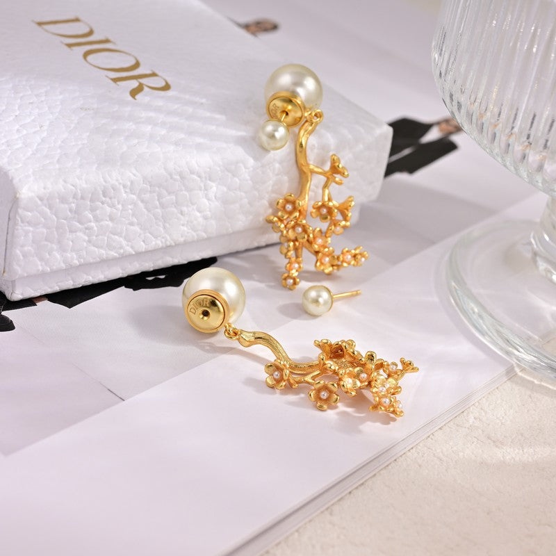 Dior Tribales Tree Clip Earrings - 18K Yellow Gold
