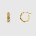 Gucci Double G Embellished Script Letter Earrings - 18K Yellow Gold
