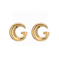 Gucci Double G Logo Earrings - 18K Yellow Gold