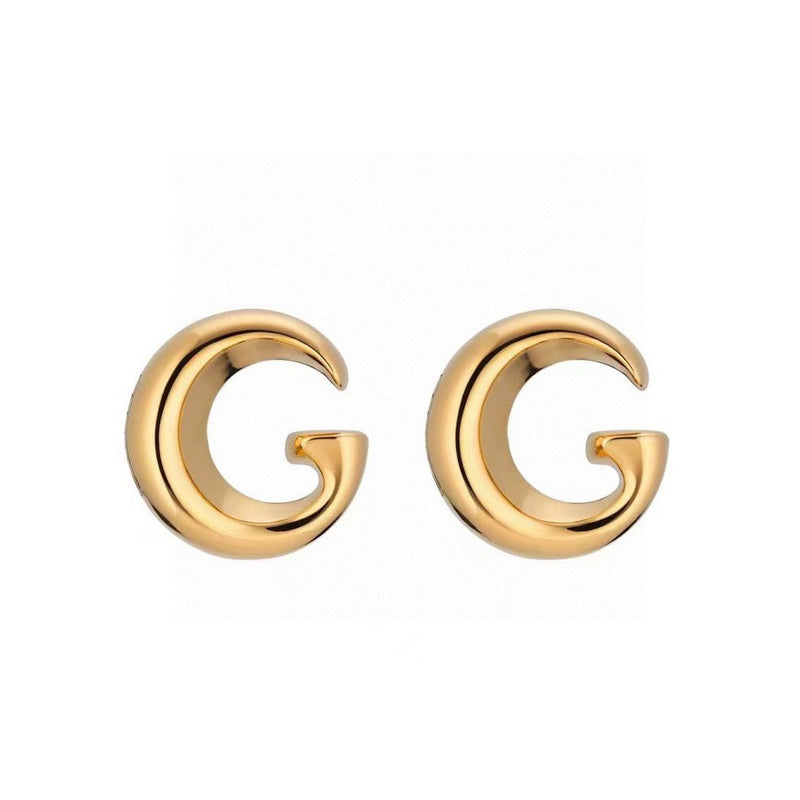 Gucci Double G Logo Earrings - 18K Yellow Gold