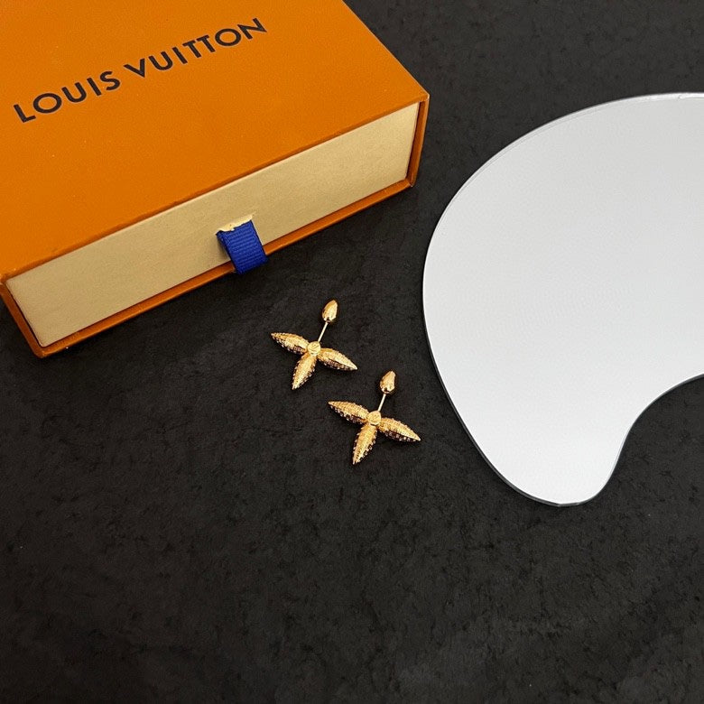 Louis Vuitton Louisette Stud Earrings - 18K Yellow Gold