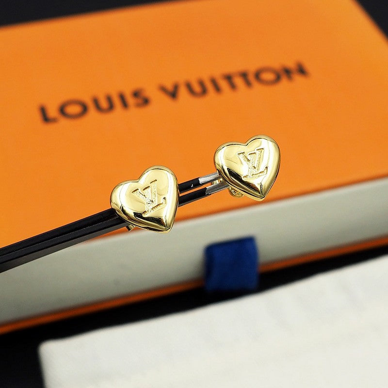 Louis Vuitton Heart Earrings - 18K Gold