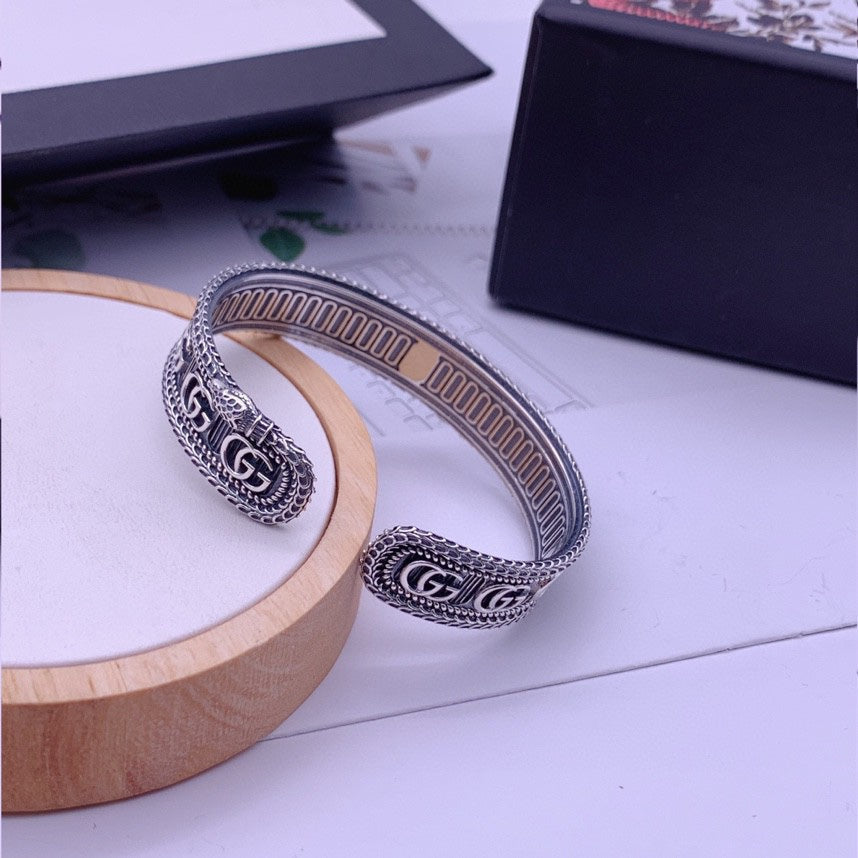 Gucci Double G Snake Wide Bracelet