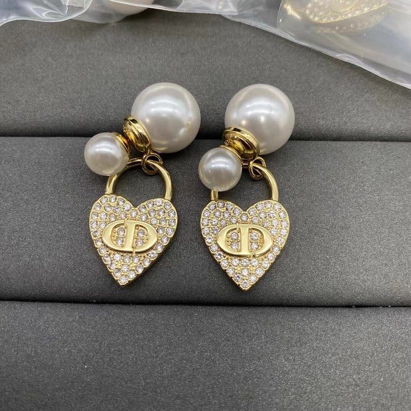 Dior Diamond Lock Earrings