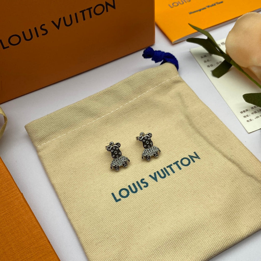 Louis Vuitton Bear Earrings - 18K Gold