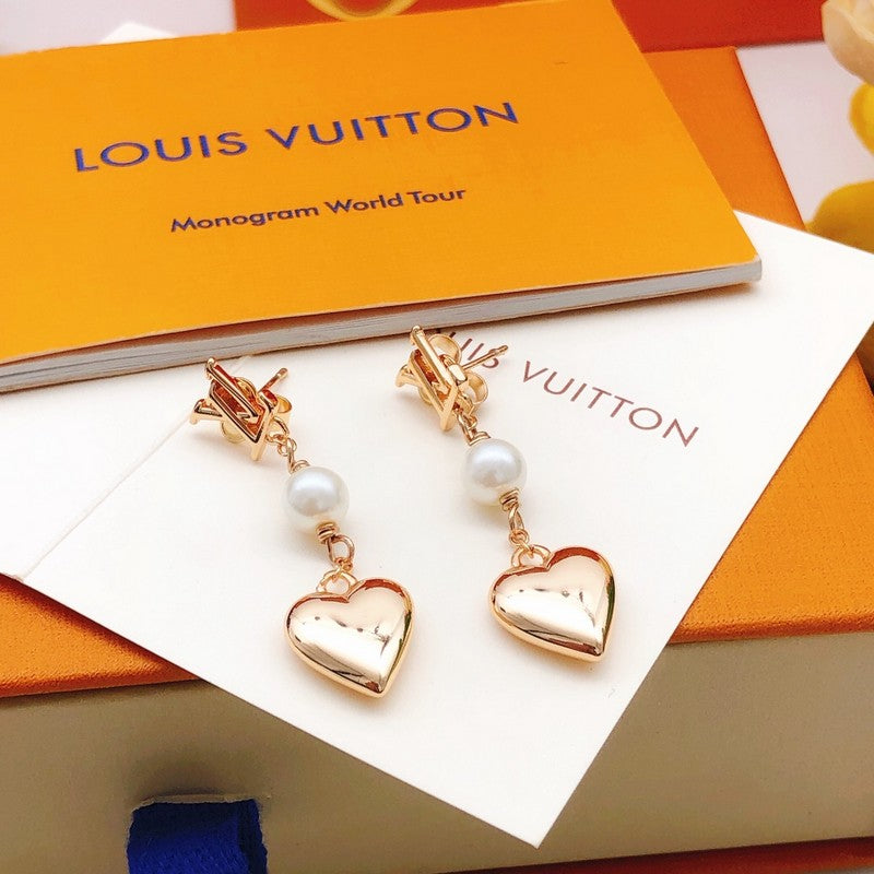 Louis Vuitton Heart Earrings - 18K Gold