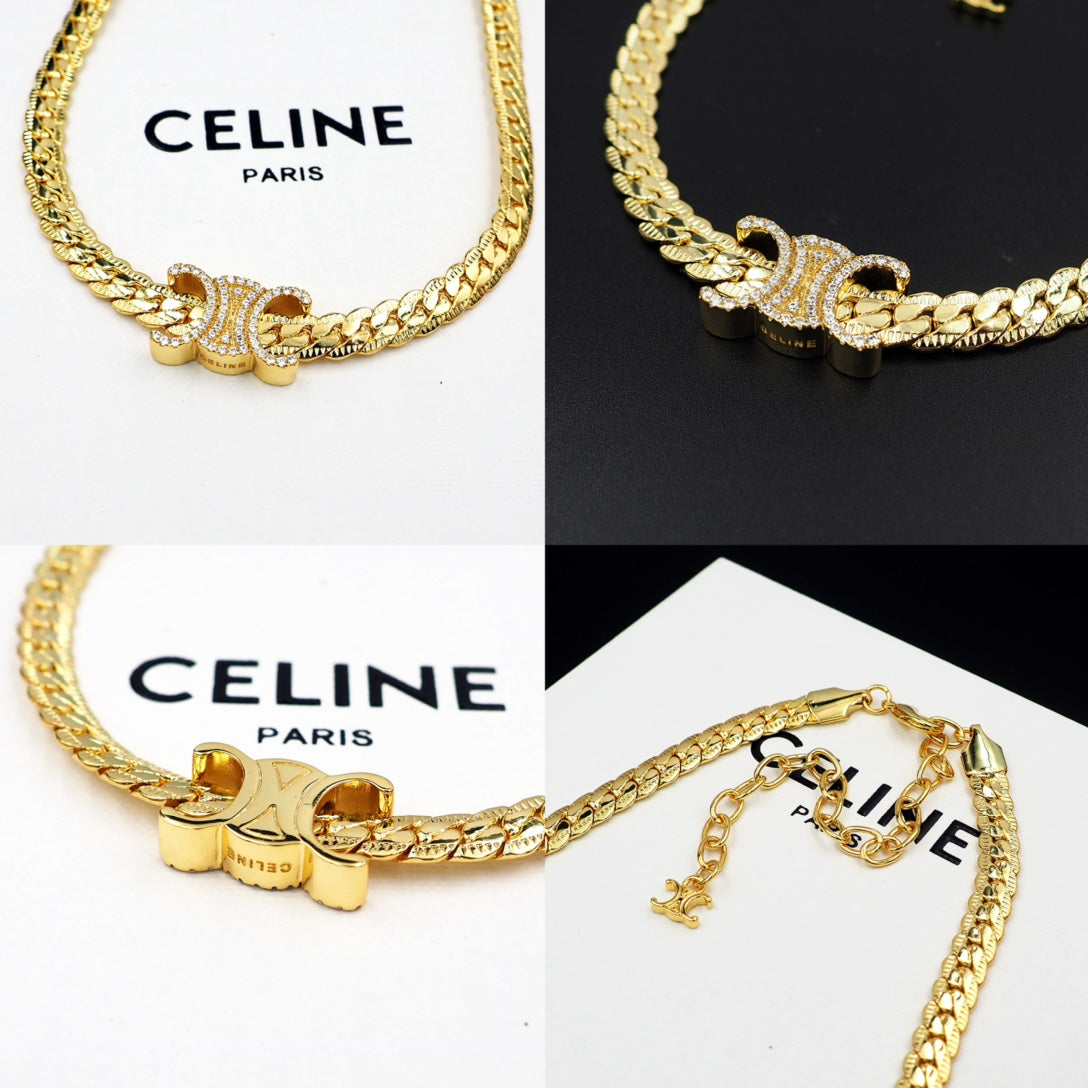 Celine Triomphe Diamond Necklace