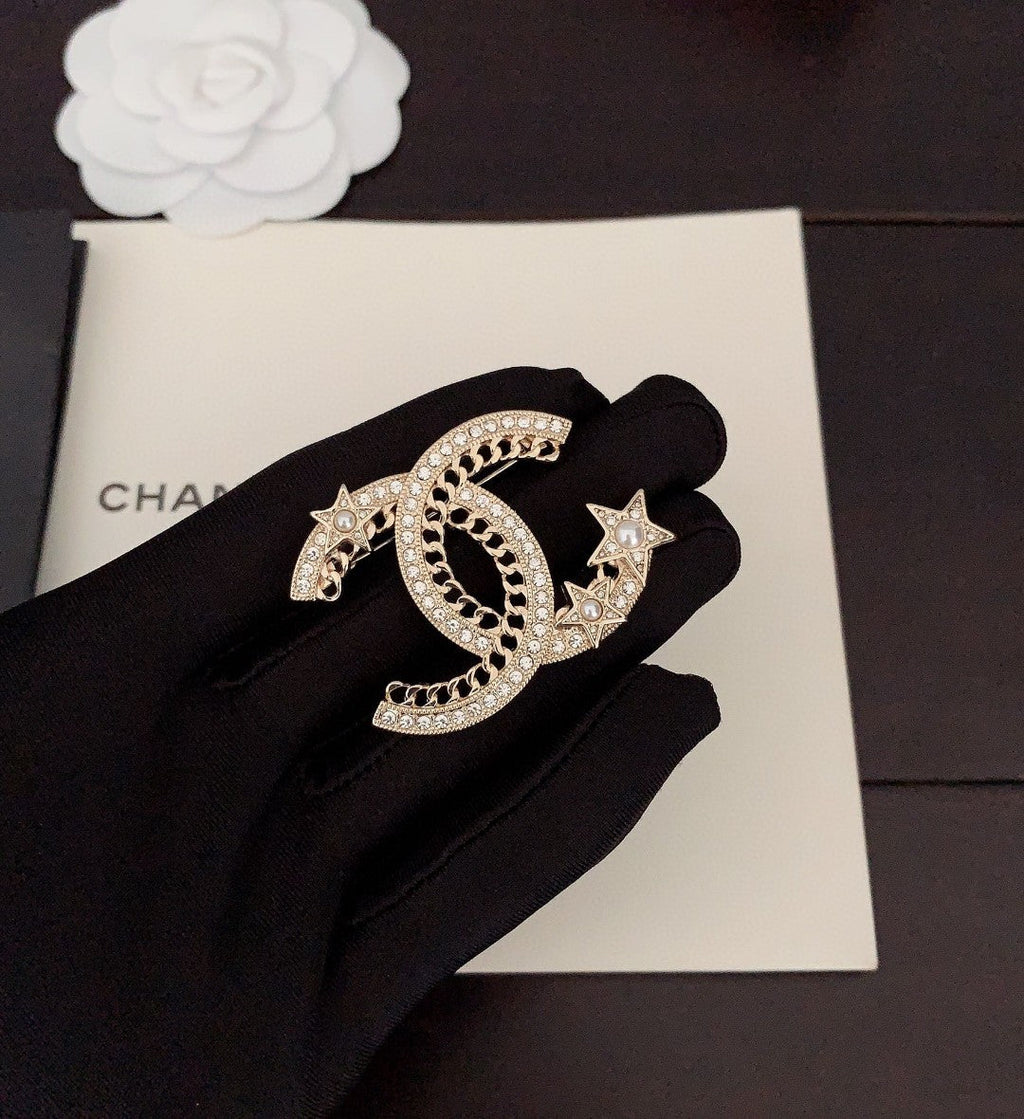 Chanel Star Crystal Brooch