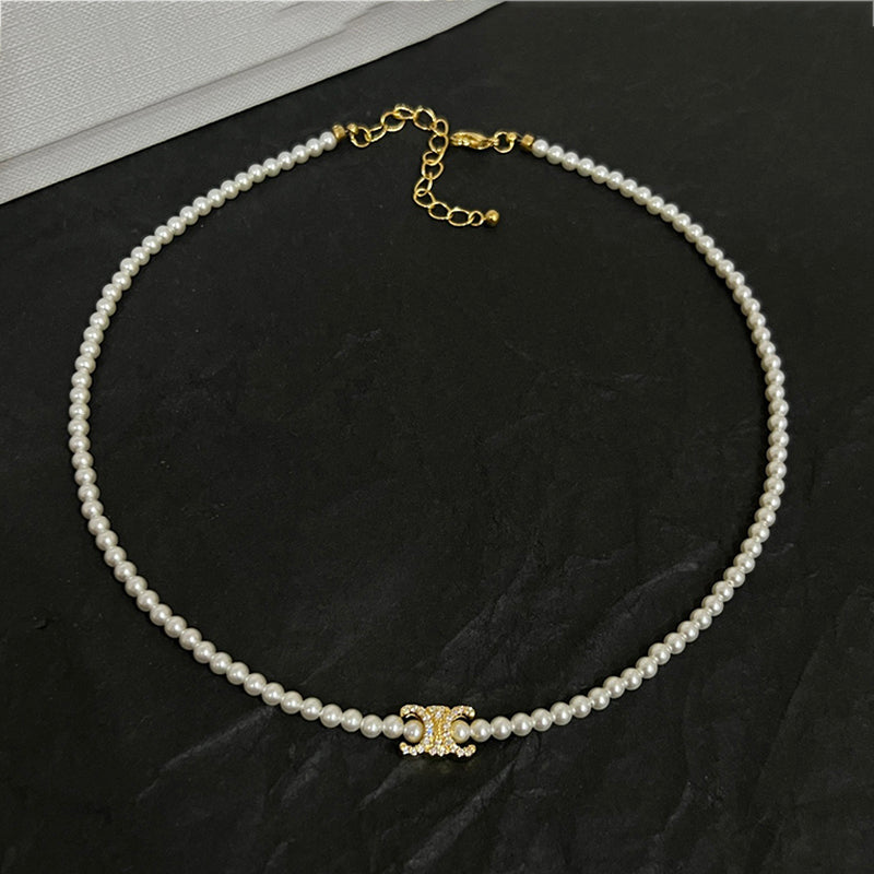 Celine Triomphe Pearl Necklace