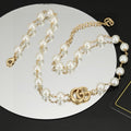 Gucci Double G Pearl Necklace