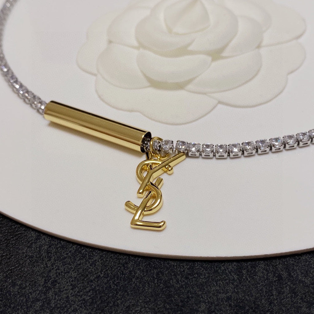 YSL Chain Diamond Necklace