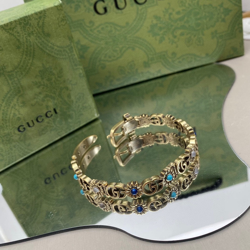 Gucci Double G Flowers Bracelet
