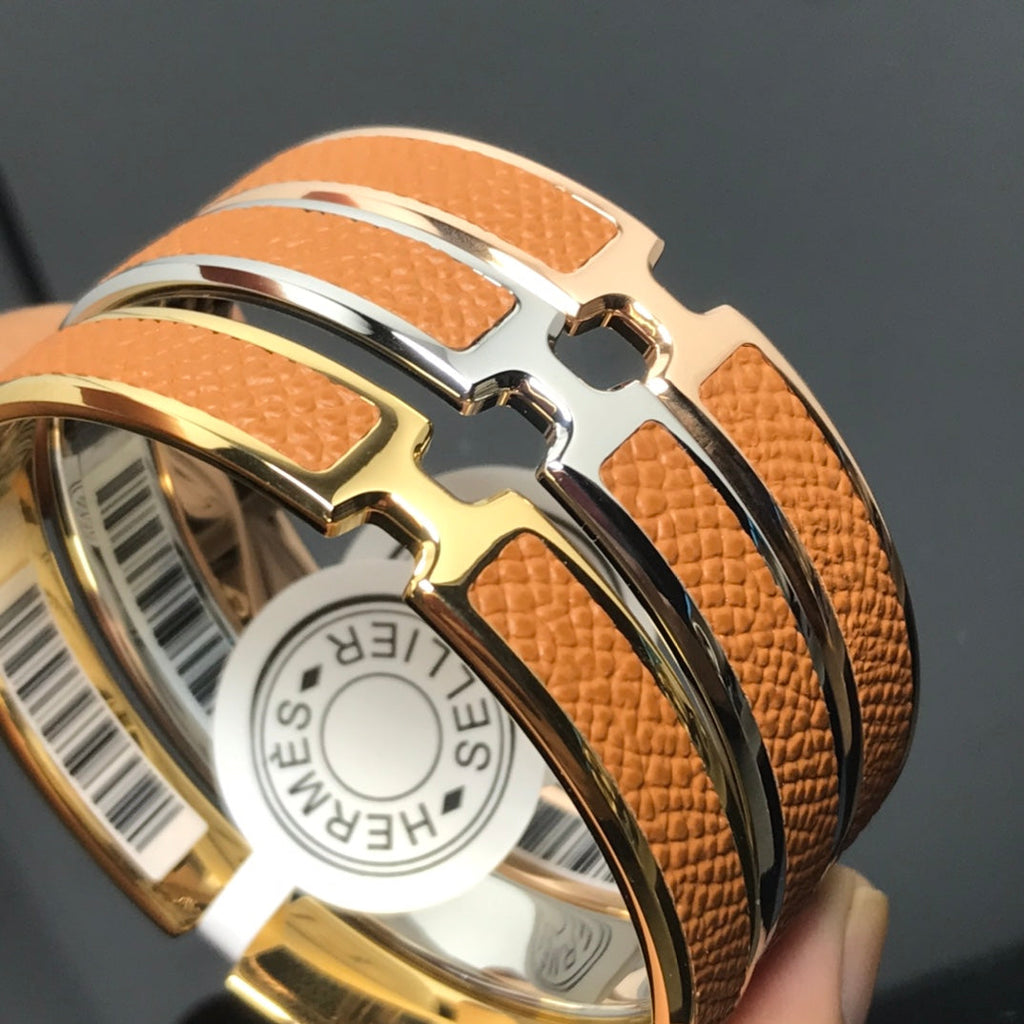 Hermes Olympe Orange Bracelet