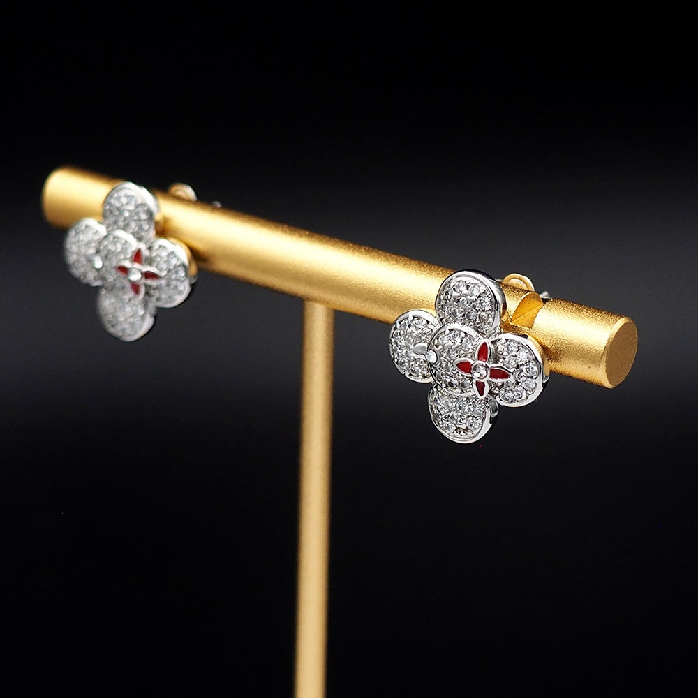 Louis Vuitton Vivienne Diamond Earrings - 18K Gold
