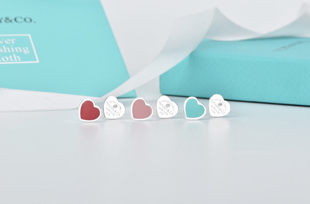 Return to Tiffany Heart Earrings - 18K White Gold