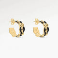 Louis Vuitton Leather Earrings - 18K Yellow Gold