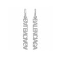 Balenciaga Typo Mirror Hoop Crystal Earrings - 18K Gold