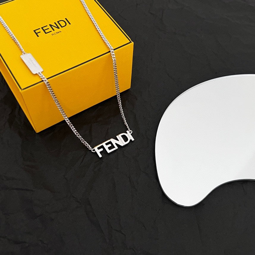 Fendi Script Necklace - 18K Gold