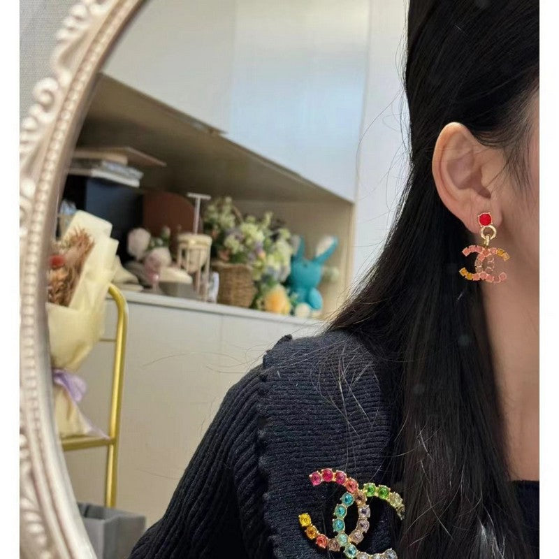 Chanel Color Crystal Brooch