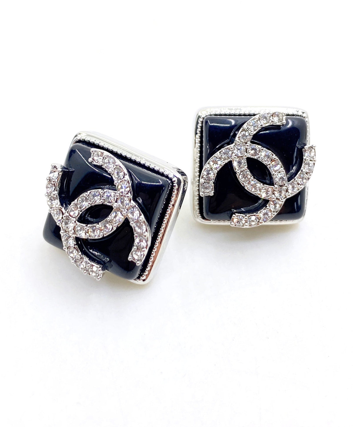 Chanel Square Earrings - 18K Yellow Gold