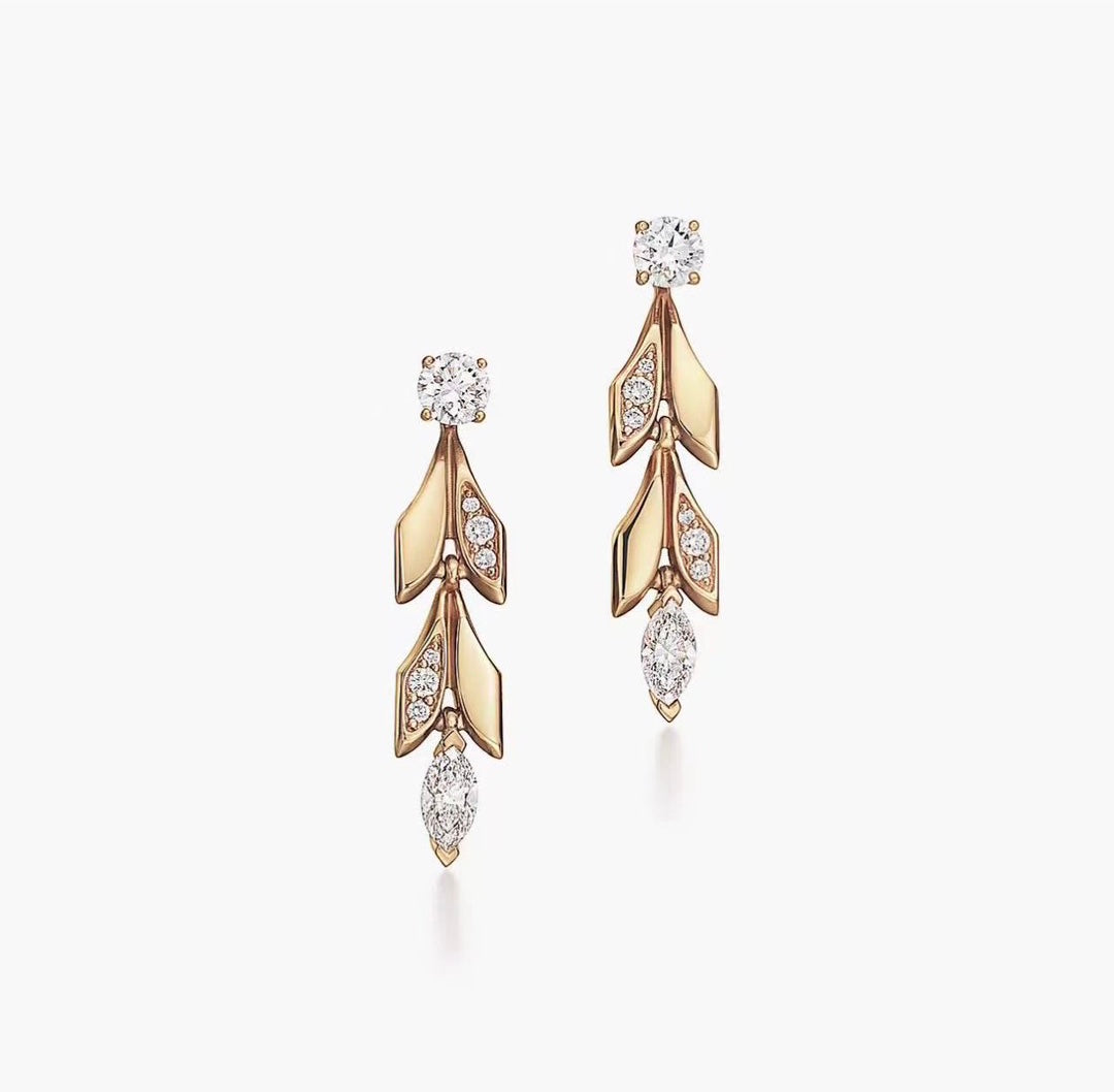 Tiffany Victoria Vine Convertible Drop Earrings - 18K Gold