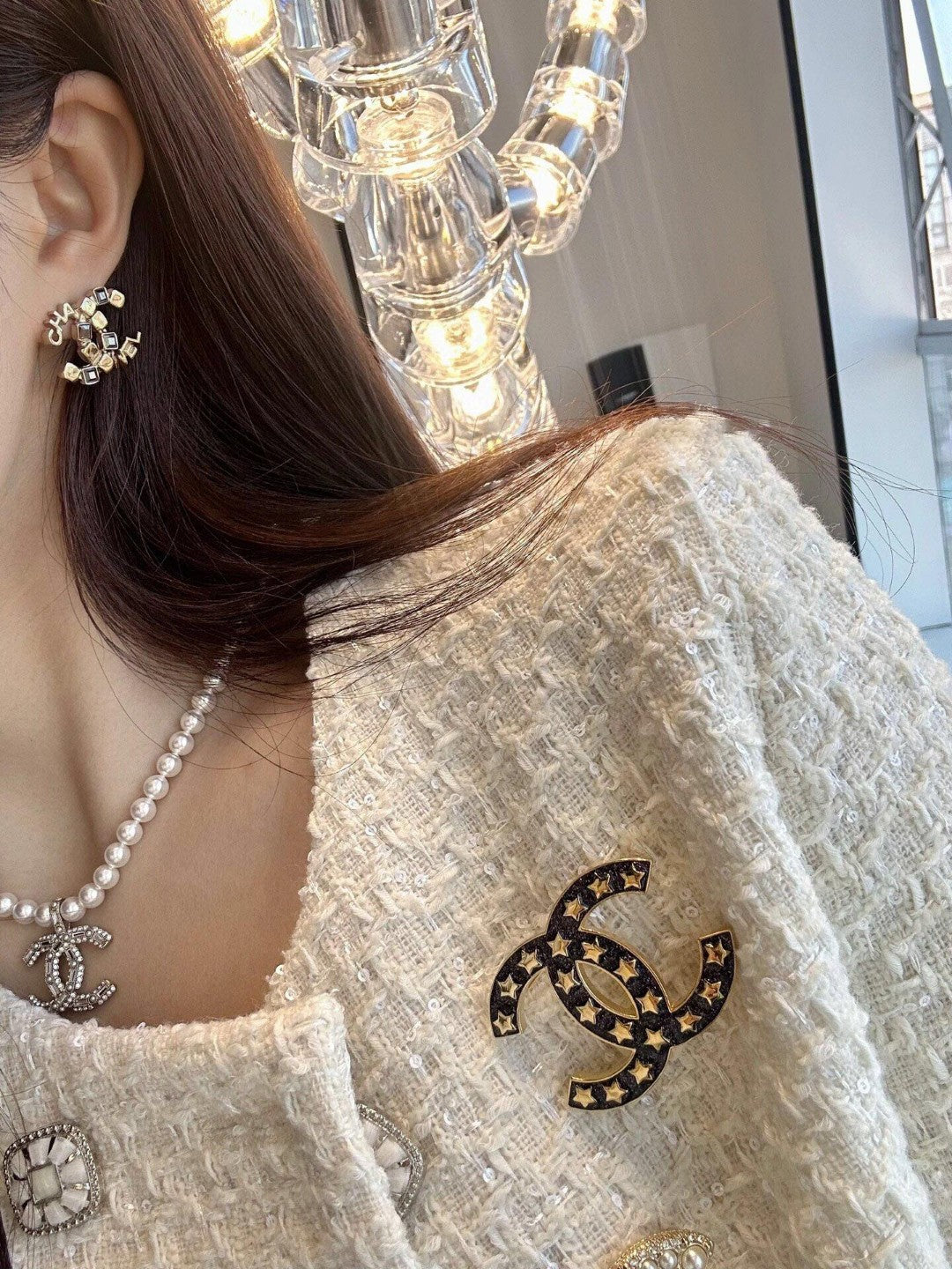 Chanel Black Star Brooch