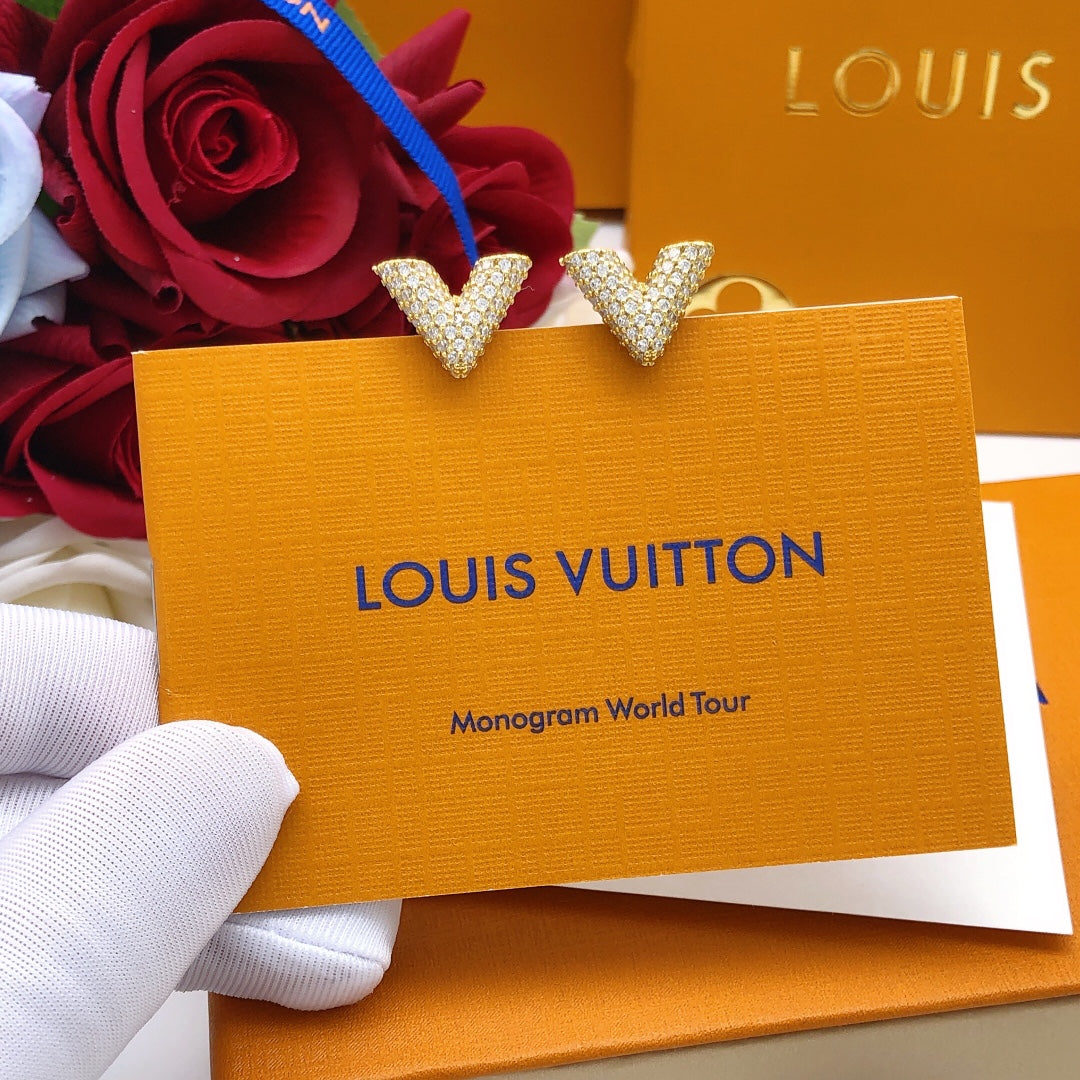 Louis Vuitton Diamond Earrings - 18K Yellow Gold