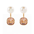 Valentino Crystal Earrings - 18K Yellow Gold