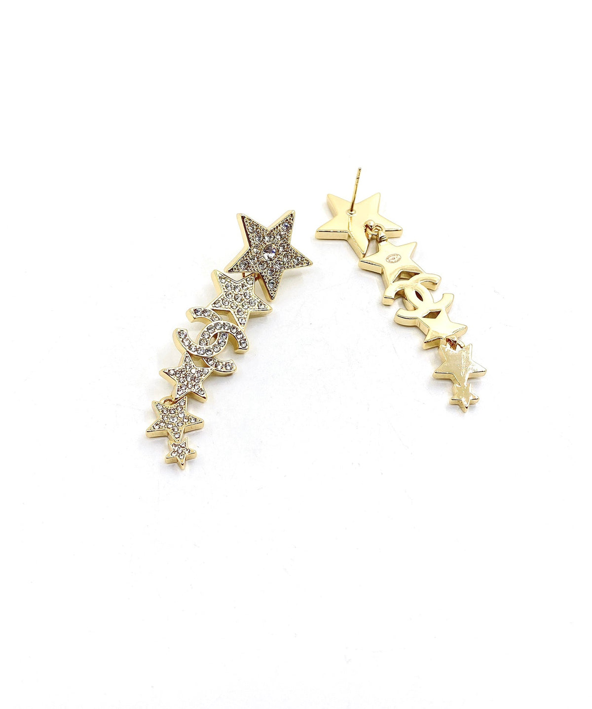 Chanel Star Diamonds Long Earrings - 18K Yellow Gold
