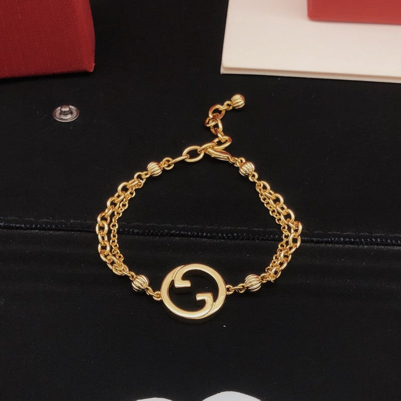 GucciDiamond Gold Chain Bracelet