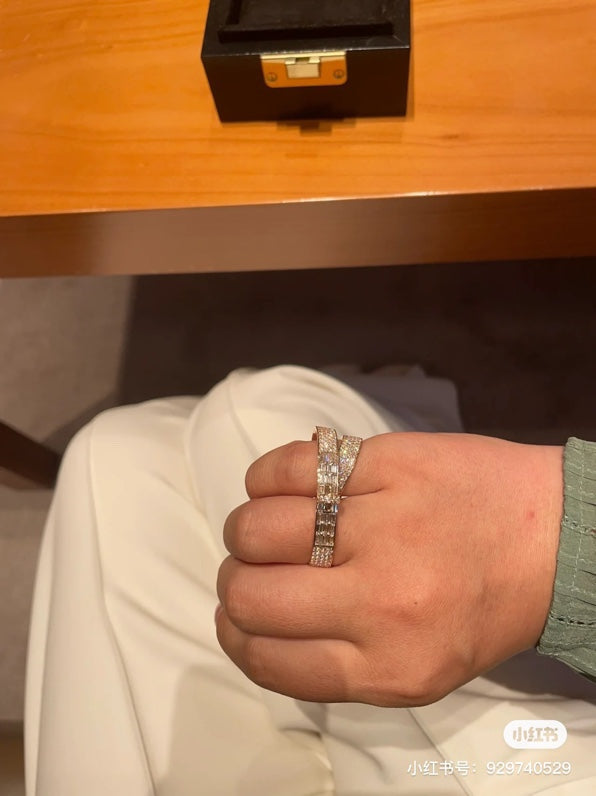 Hermes Kelly Gavroche Double Ring - 18K Rose Gold