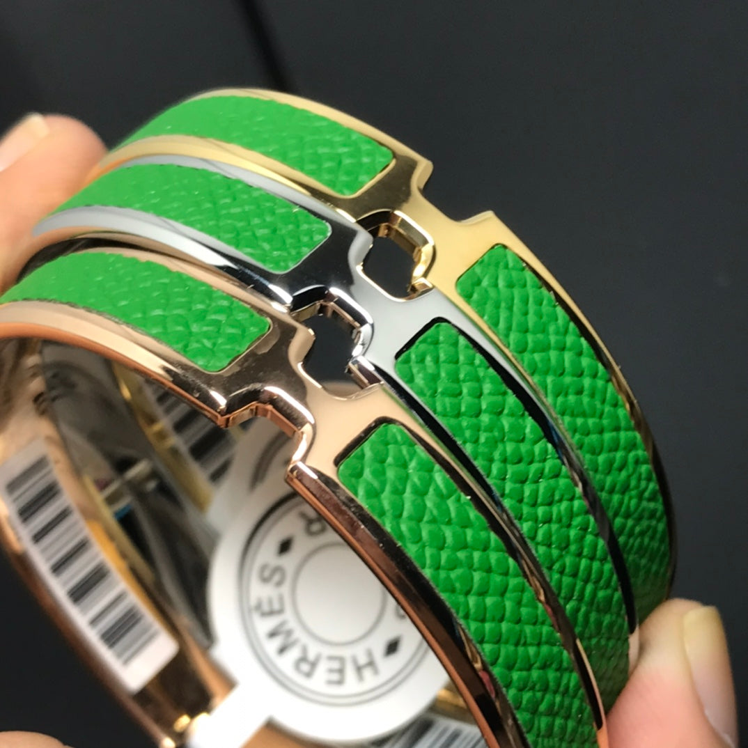 Hermes Olympe Green Bracelet