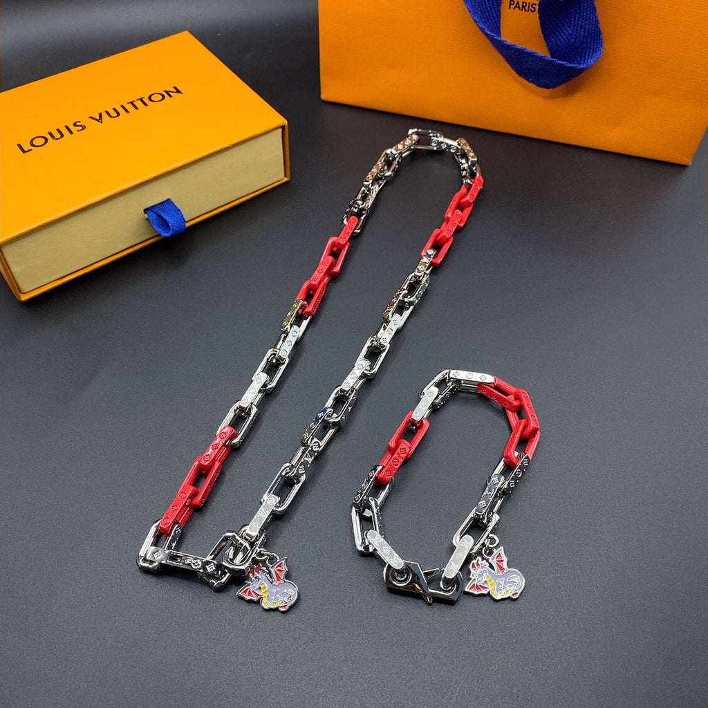 Louis Vuitton Dargon Monogram Chain Necklace