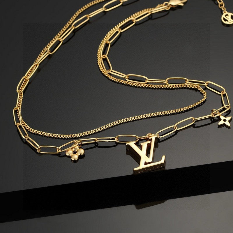 Louis Vuitton Pink Crystal Necklace