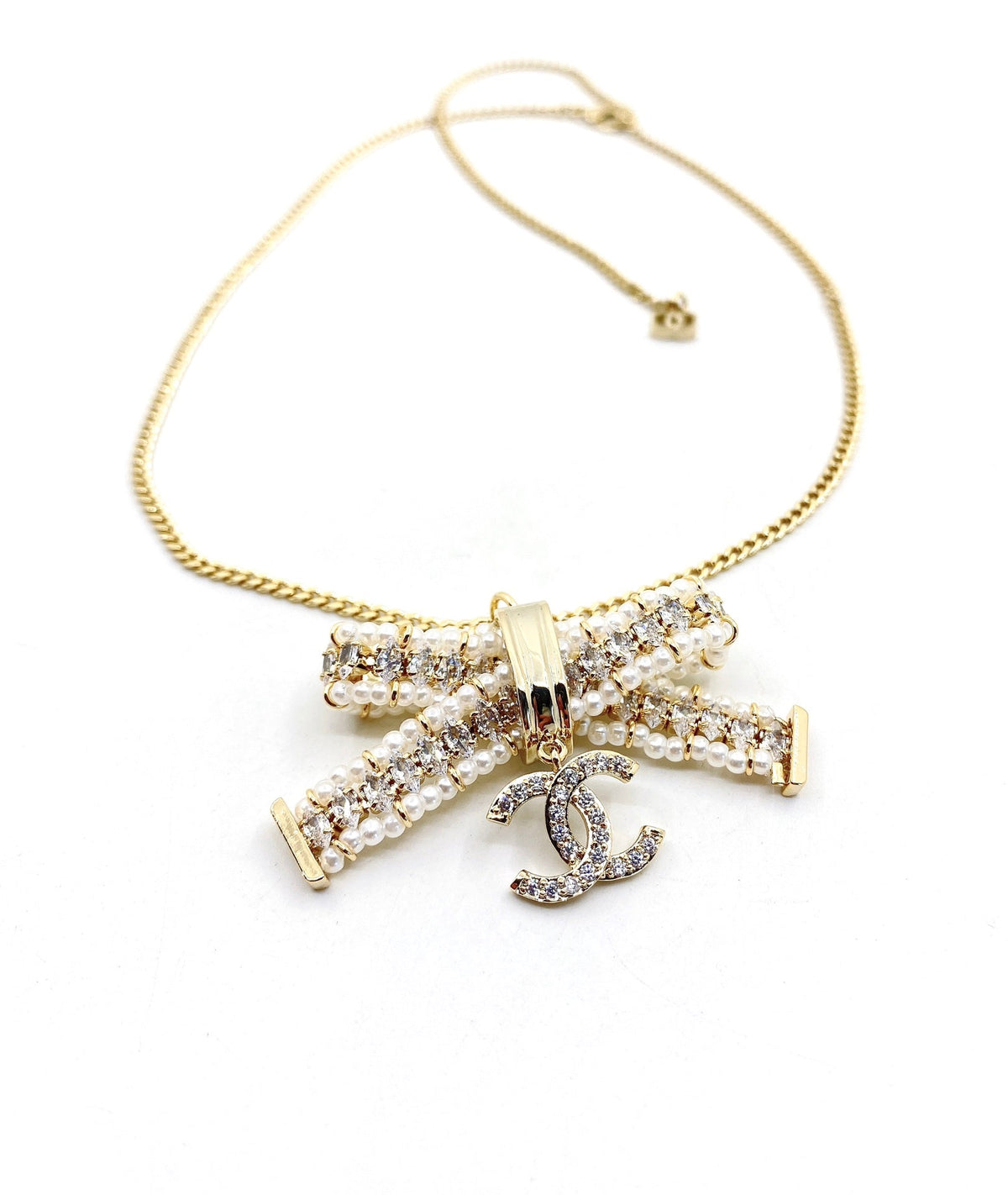 Chanel Bow Tie Necklace