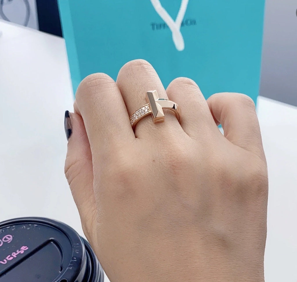 Tiffany Narrow Pave Ring - 18K White Gold