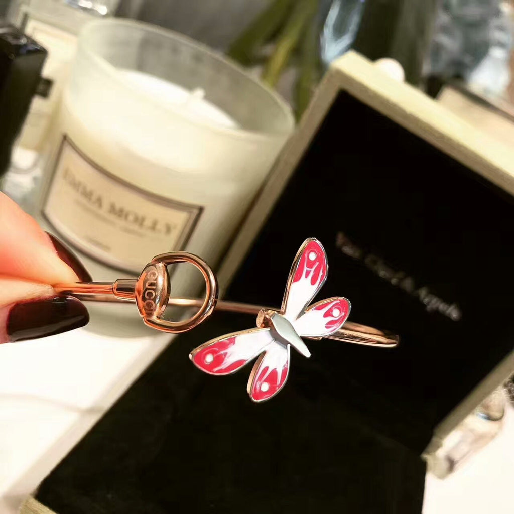 Gucci Double G Flora Bangle Bracelet