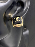 Chanel Square Earrings - 18K Yellow Gold
