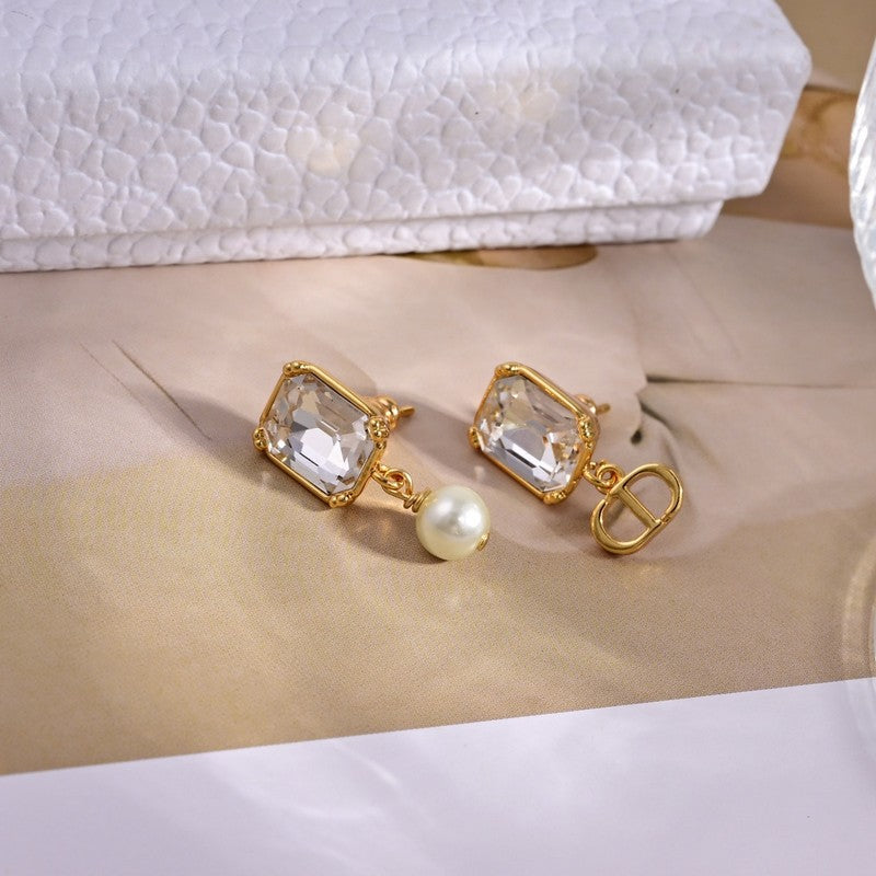 Dior Tribales Pearl Crystal Earrings