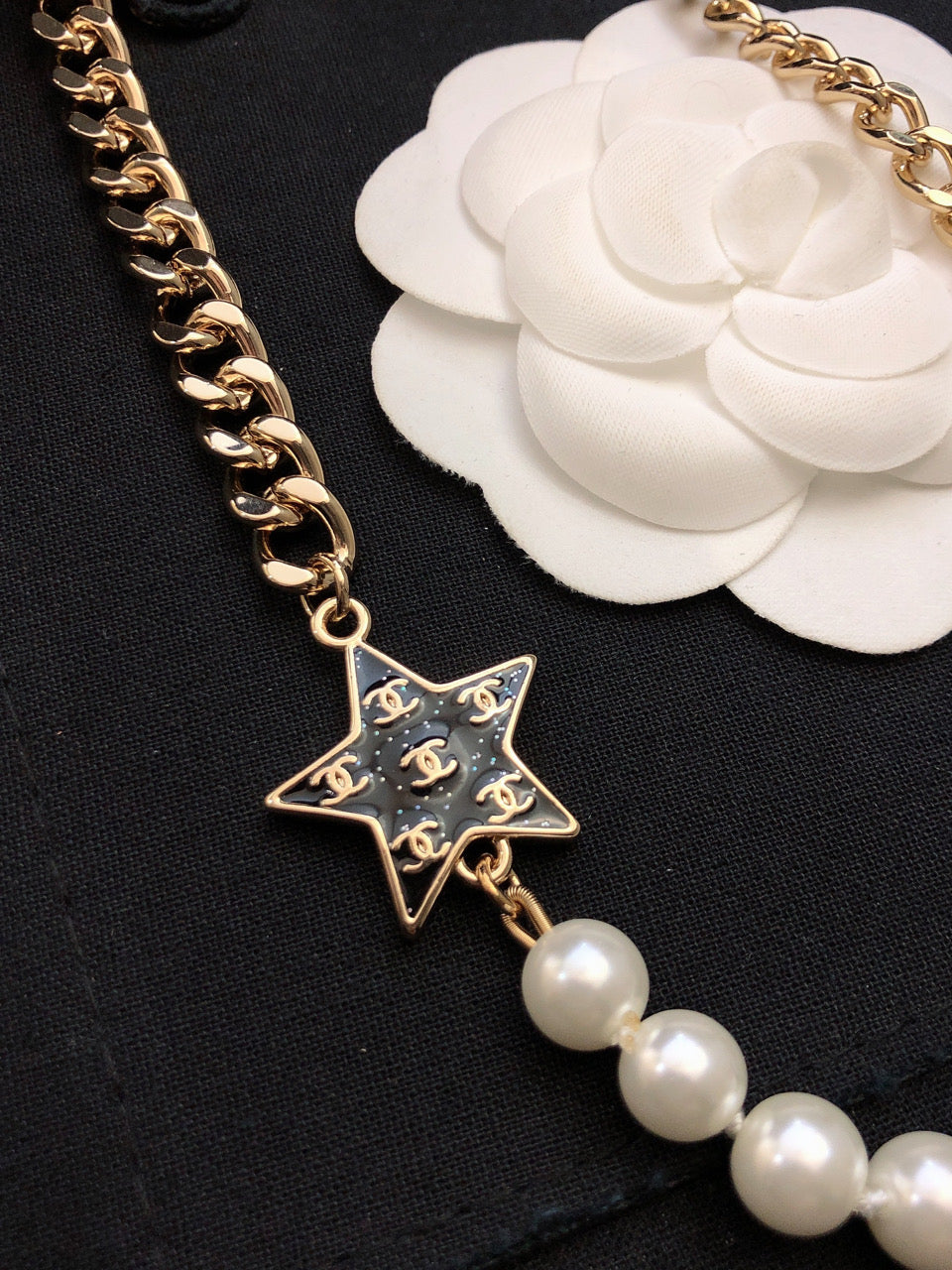 Chanel Star Pearl Necklace