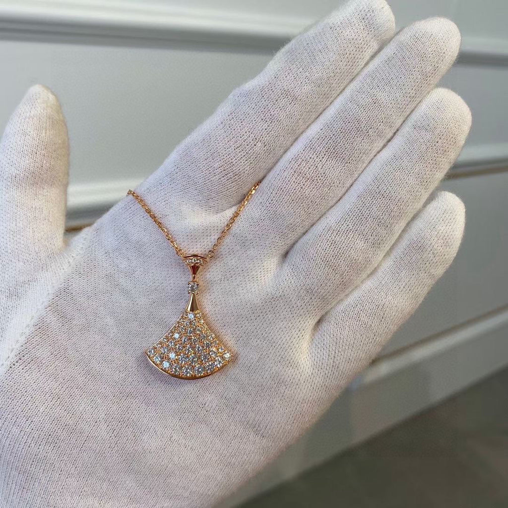 Bvlgari Dream Pave Diamond Necklace - 18K Gold