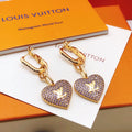Louis Vuitton Heart Diamond Earrings - 18K Yellow Gold