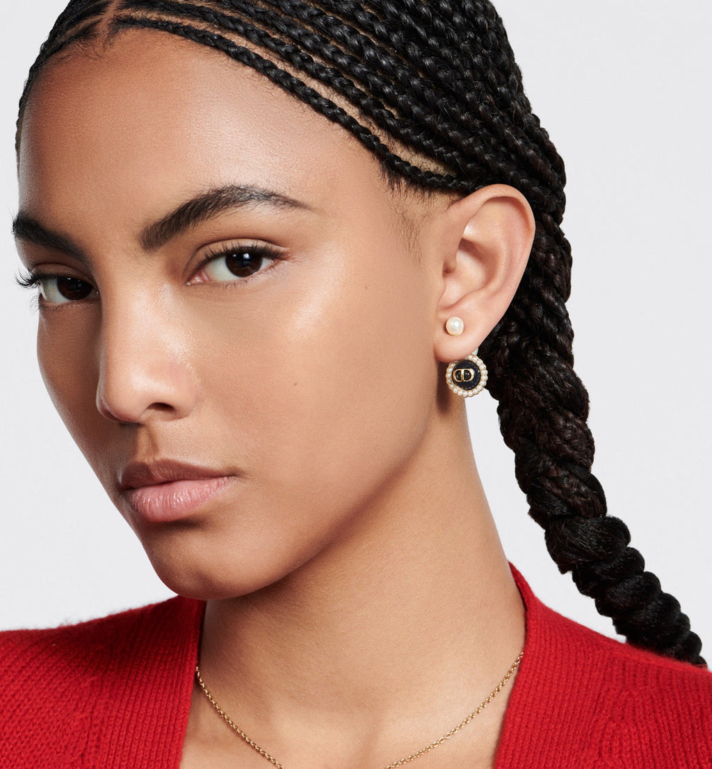 Dior Black Pearl Earrings