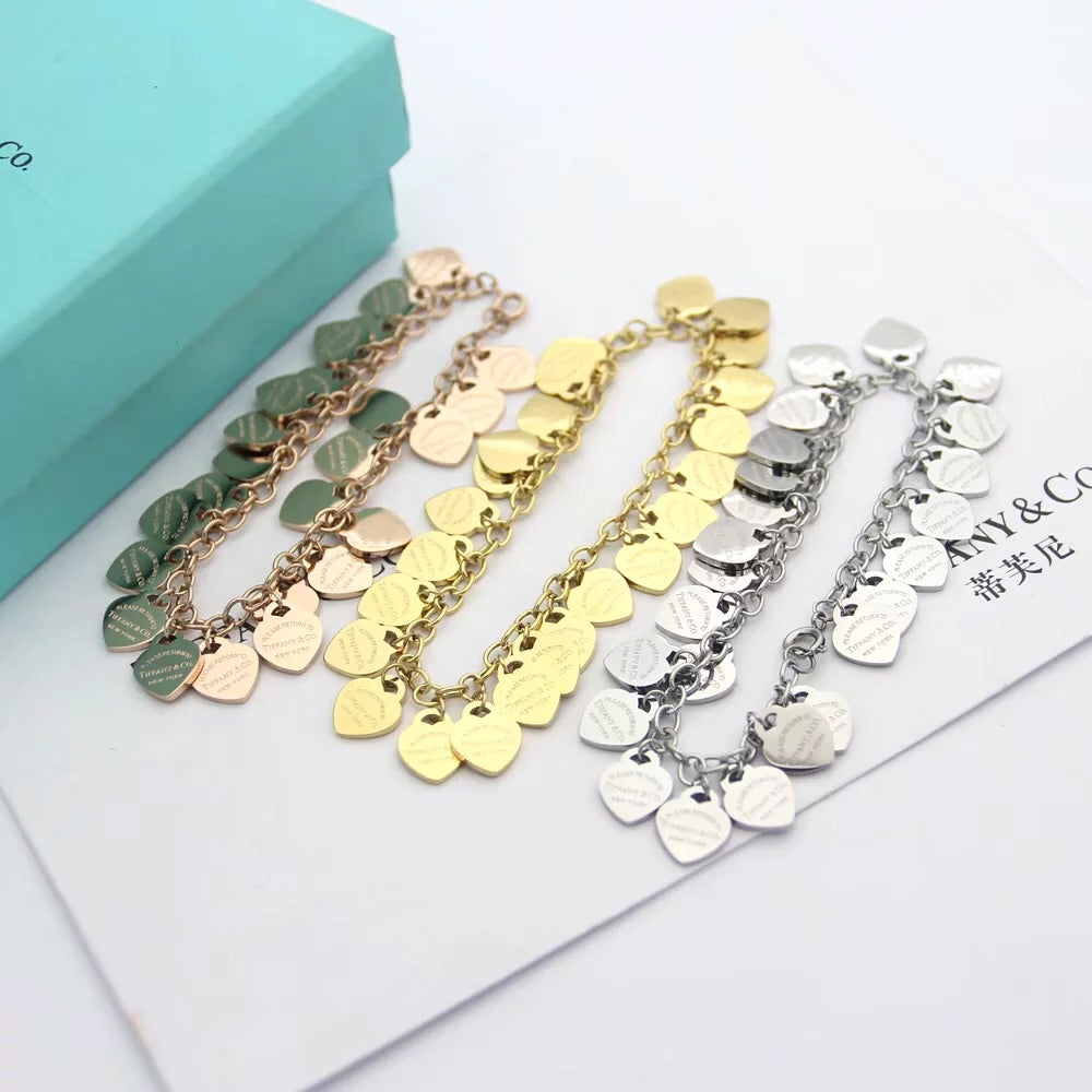 Tiffany Heart Tag Bracelet - 18K Gold